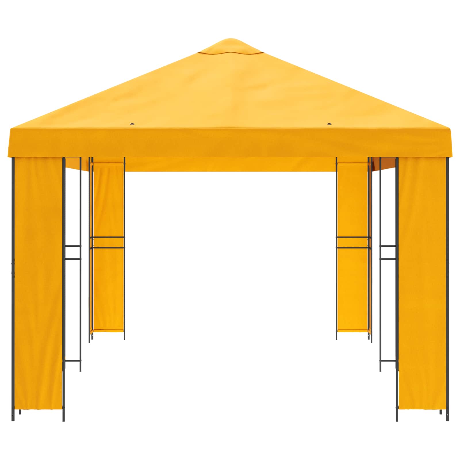 Garten Pavillon 6 x 3 m Gelb Polyester und Stahl 190