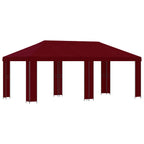 Garten Pavillon 6 x 3 m Bordeauxrot Polyester und Stahl 190