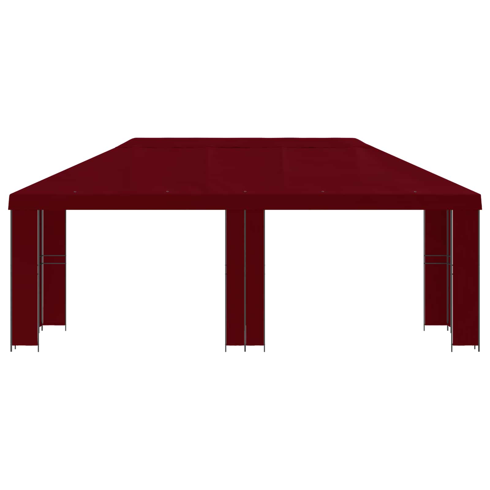 Garten Pavillon 6 x 3 m Bordeauxrot Polyester und Stahl 190