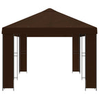 Garten Pavillon 6 x 3 m Braun Polyester und Stahl 190
