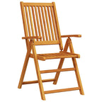 Garten Essgruppe Faltbar 7 pcs Braun Massivholz Akazie