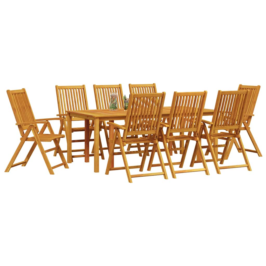 Garten Essgruppe Faltbar 9 pcs Braun Massivholz Akazie