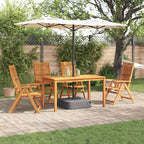 Garten Essgruppe 5 pcs Braun Massivholz Akazie