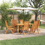 Garten Essgruppe 7 pcs Braun Massivholz Akazie