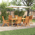 Garten Essgruppe 7 pcs Braun Massivholz Akazie