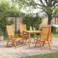 Garten Essgruppe 5 pcs Braun Massivholz Akazie