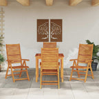 Garten Essgruppe 5 pcs Braun Massivholz Akazie