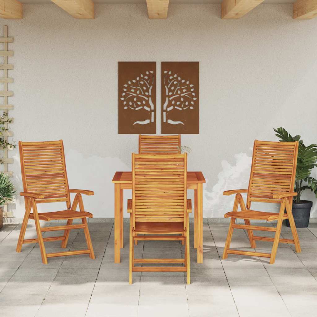Garten Essgruppe 5 pcs Braun Massivholz Akazie