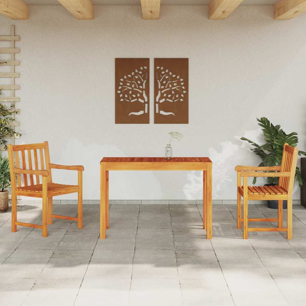 Garten Essgruppe 3 pcs Braun Massivholz Akazie