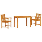 Garten Essgruppe 3 pcs Braun Massivholz Akazie