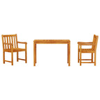 Garten Essgruppe 3 pcs Braun Massivholz Akazie