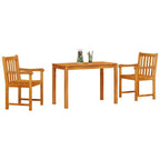 Garten Essgruppe 3 pcs Braun Massivholz Akazie