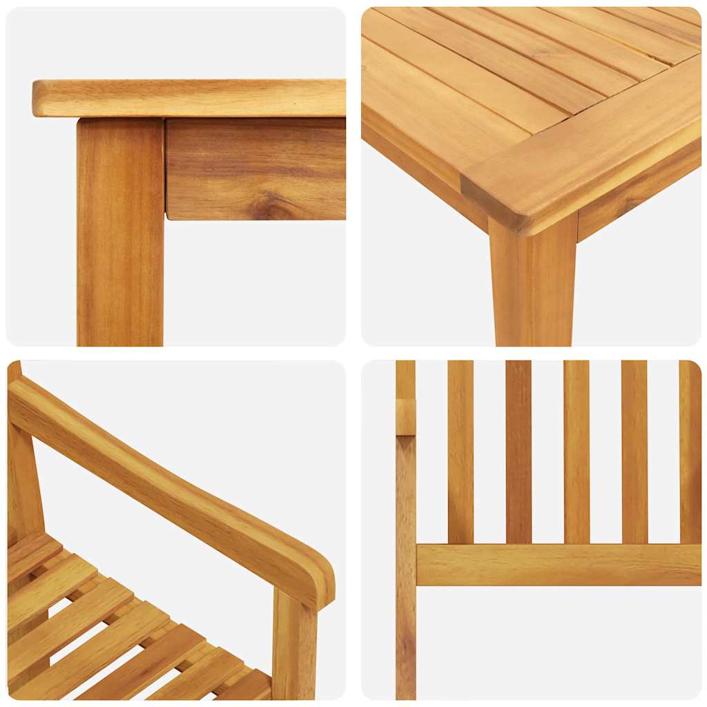 Garten Essgruppe 5 pcs Braun Massivholz Akazie