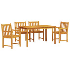 Garten Essgruppe 5 pcs Braun Massivholz Akazie