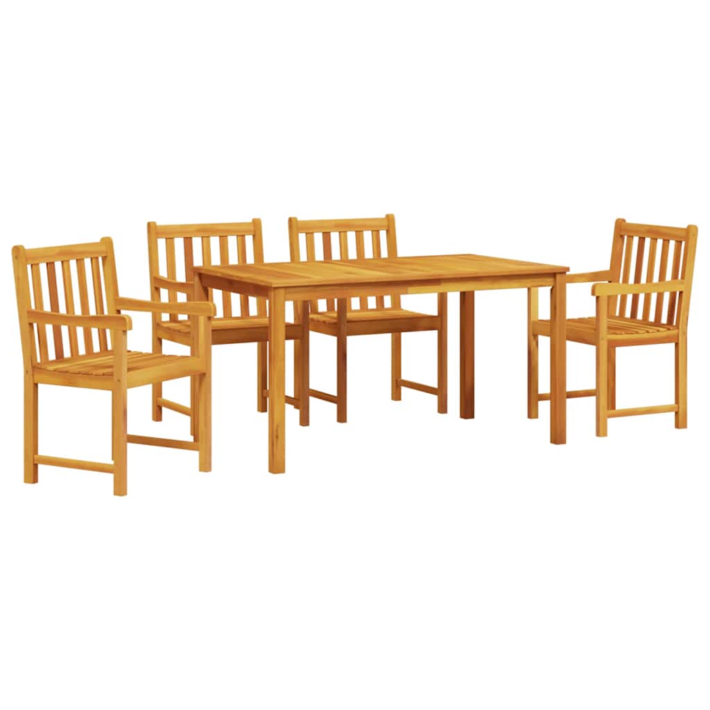 Garten Essgruppe 5 pcs Braun Massivholz Akazie