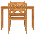 Garten Essgruppe 3 pcs Braun Massivholz Akazie