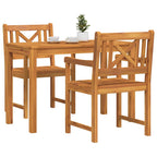 Garten Essgruppe 3 pcs Braun Massivholz Akazie