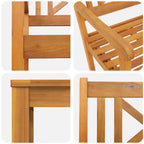 Garten Essgruppe 7 pcs Braun Massivholz Akazie