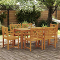 Garten Essgruppe 7 pcs Braun Massivholz Akazie