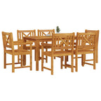 Garten Essgruppe 7 pcs Braun Massivholz Akazie