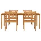 Garten Essgruppe 5 pcs Braun Massivholz Akazie