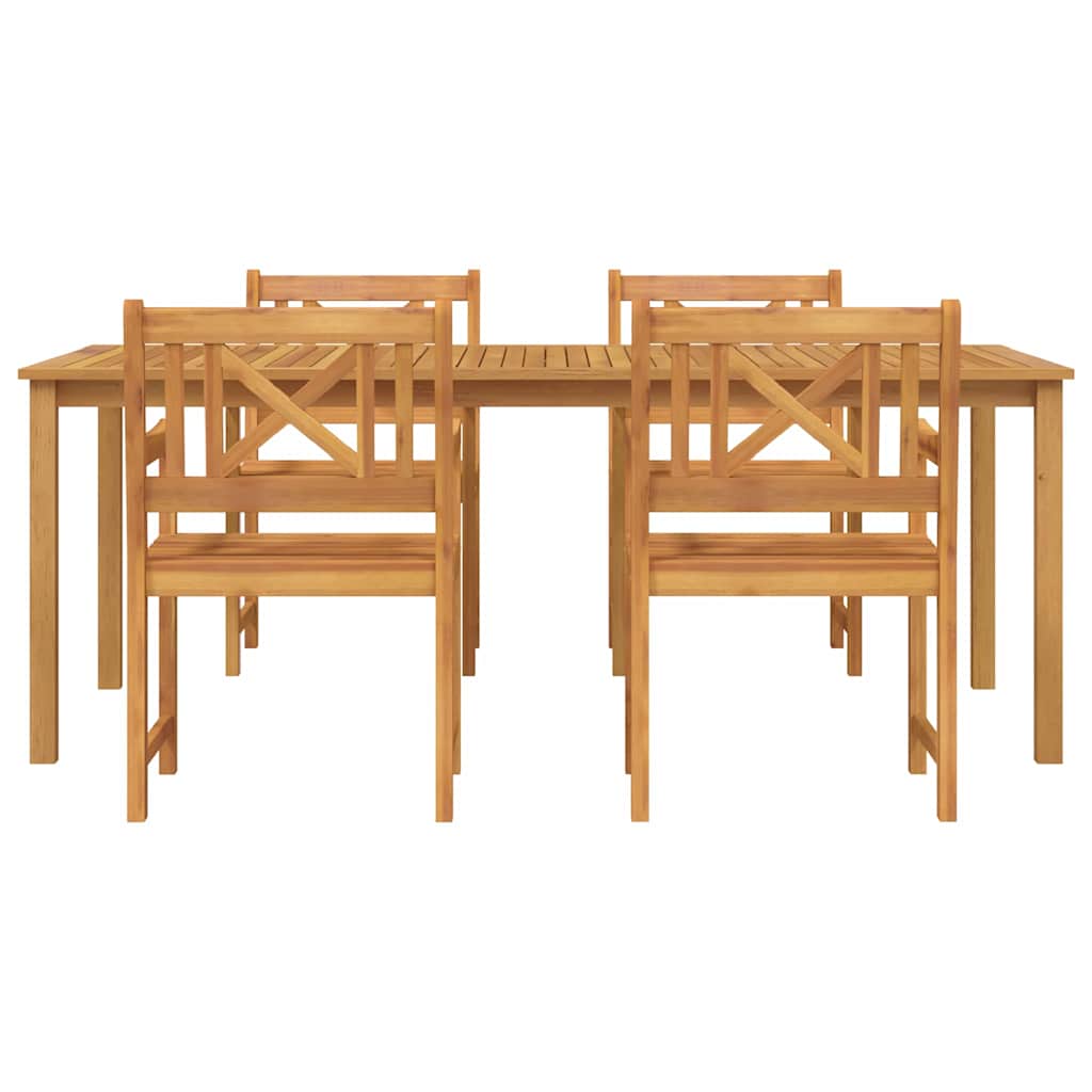 Garten Essgruppe 5 pcs Braun Massivholz Akazie
