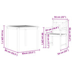 Garten Essgruppe 3 pcs Braun Massivholz Akazie