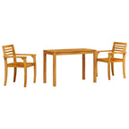Garten Essgruppe 3 pcs Braun Massivholz Akazie