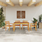 Garten Essgruppe 5 pcs Braun Massivholz Akazie