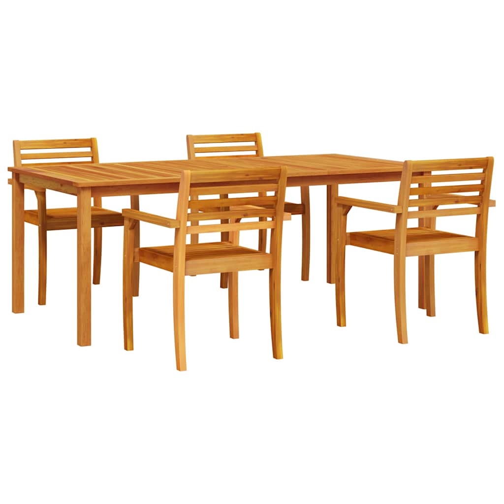 Garten Essgruppe 7 pcs Braun Massivholz Akazie