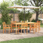 Garten Essgruppe 9 pcs Braun Massivholz Akazie