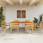 Garten Essgruppe 9 pcs Braun Massivholz Akazie