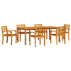 Garten Essgruppe 9 pcs Braun Massivholz Akazie