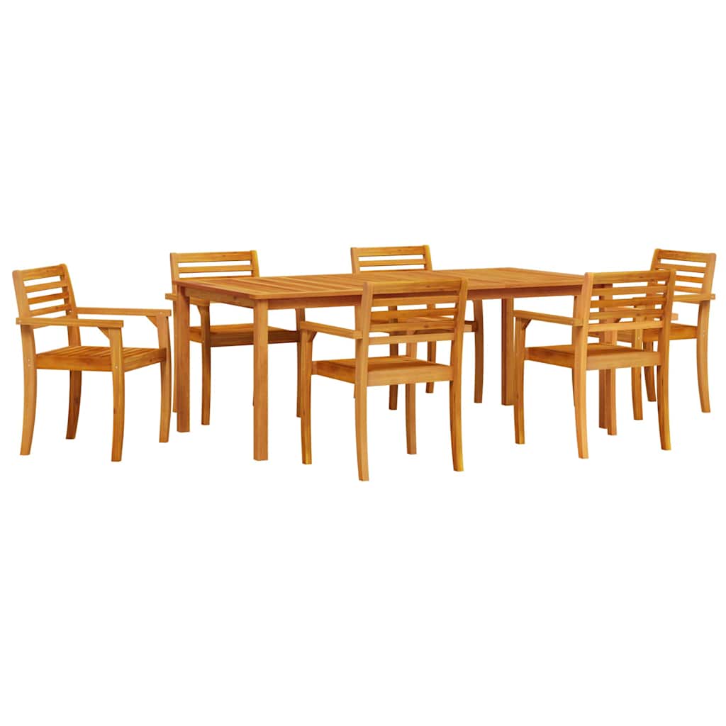 Garten Essgruppe 9 pcs Braun Massivholz Akazie