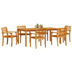 Garten Essgruppe 9 pcs Braun Massivholz Akazie