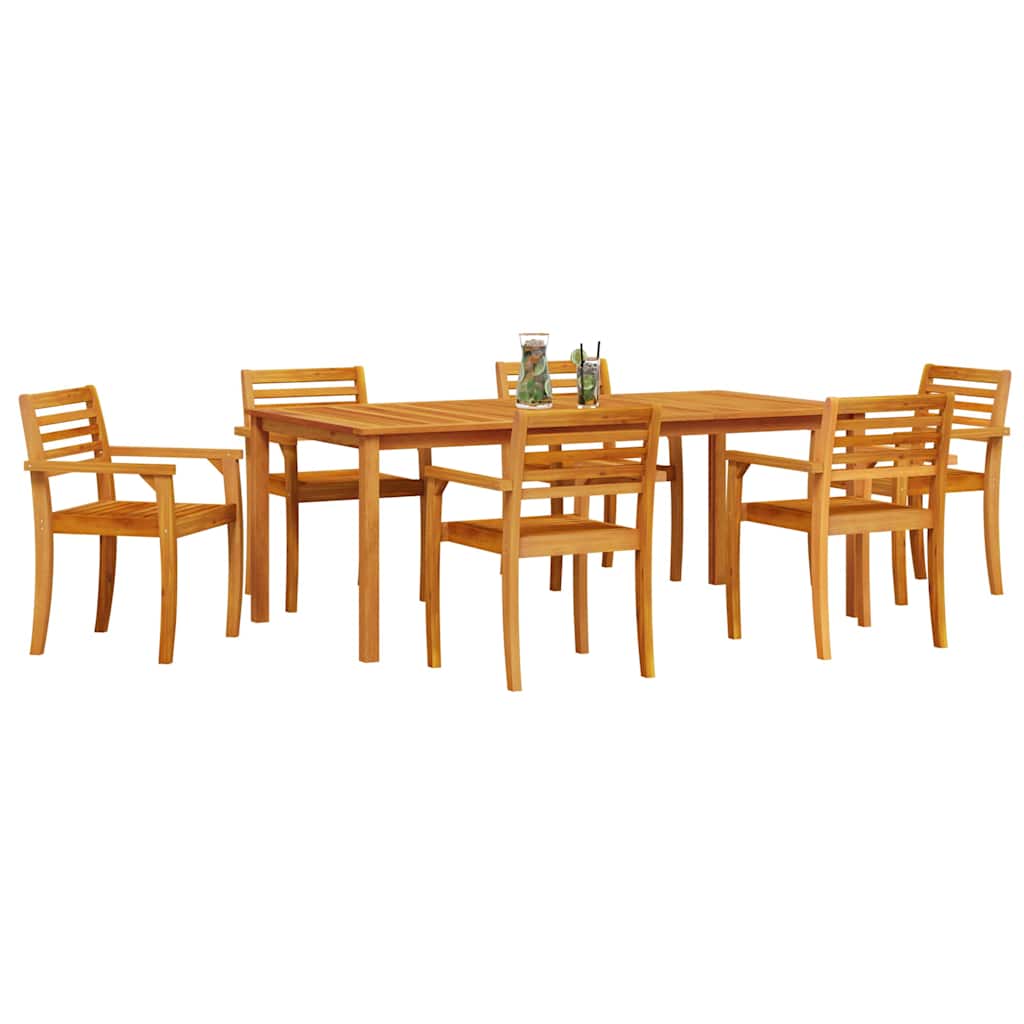 Garten Essgruppe 9 pcs Braun Massivholz Akazie
