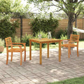 Garten Essgruppe 3 pcs Braun Massivholz Akazie