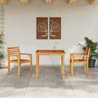 Garten Essgruppe 3 pcs Braun Massivholz Akazie