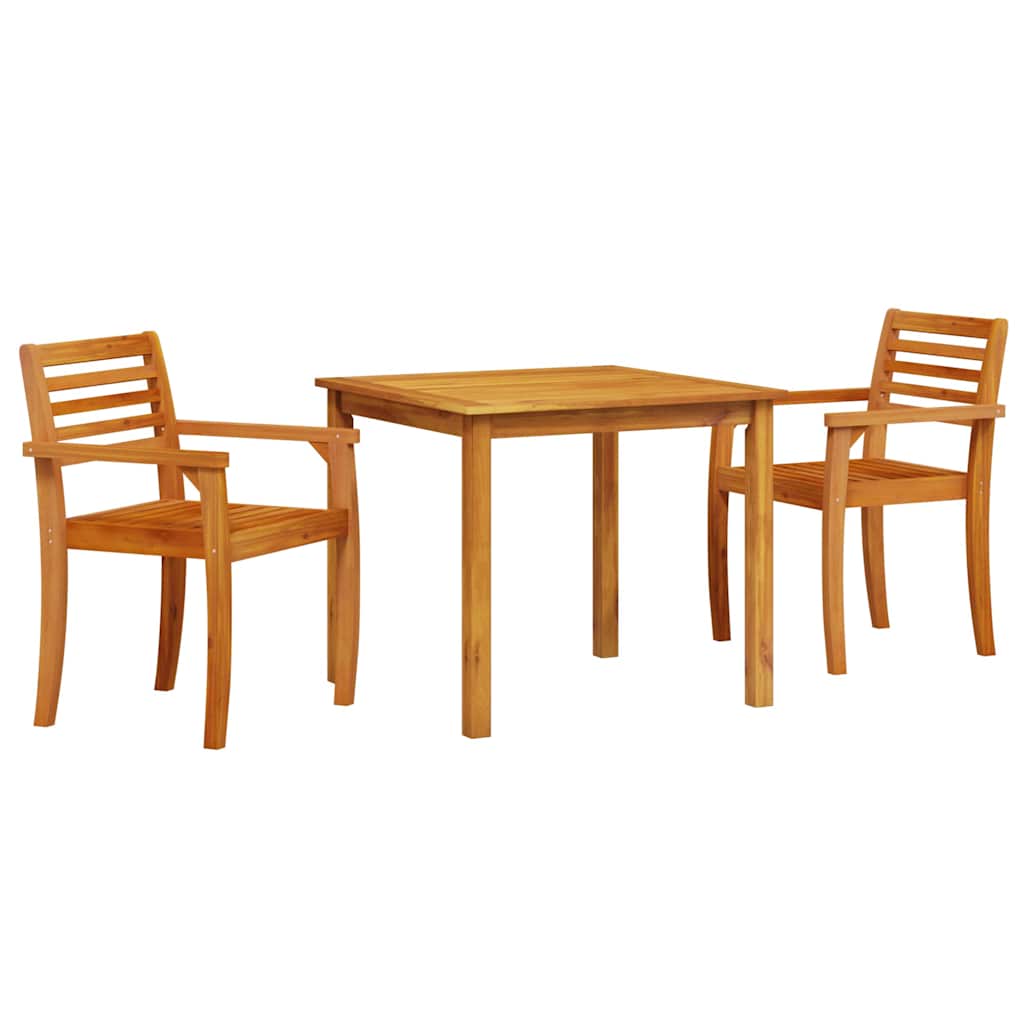 Garten Essgruppe 3 pcs Braun Massivholz Akazie