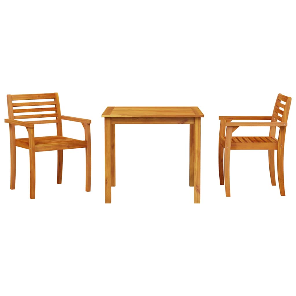 Garten Essgruppe 3 pcs Braun Massivholz Akazie