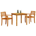 Garten Essgruppe 3 pcs Braun Massivholz Akazie