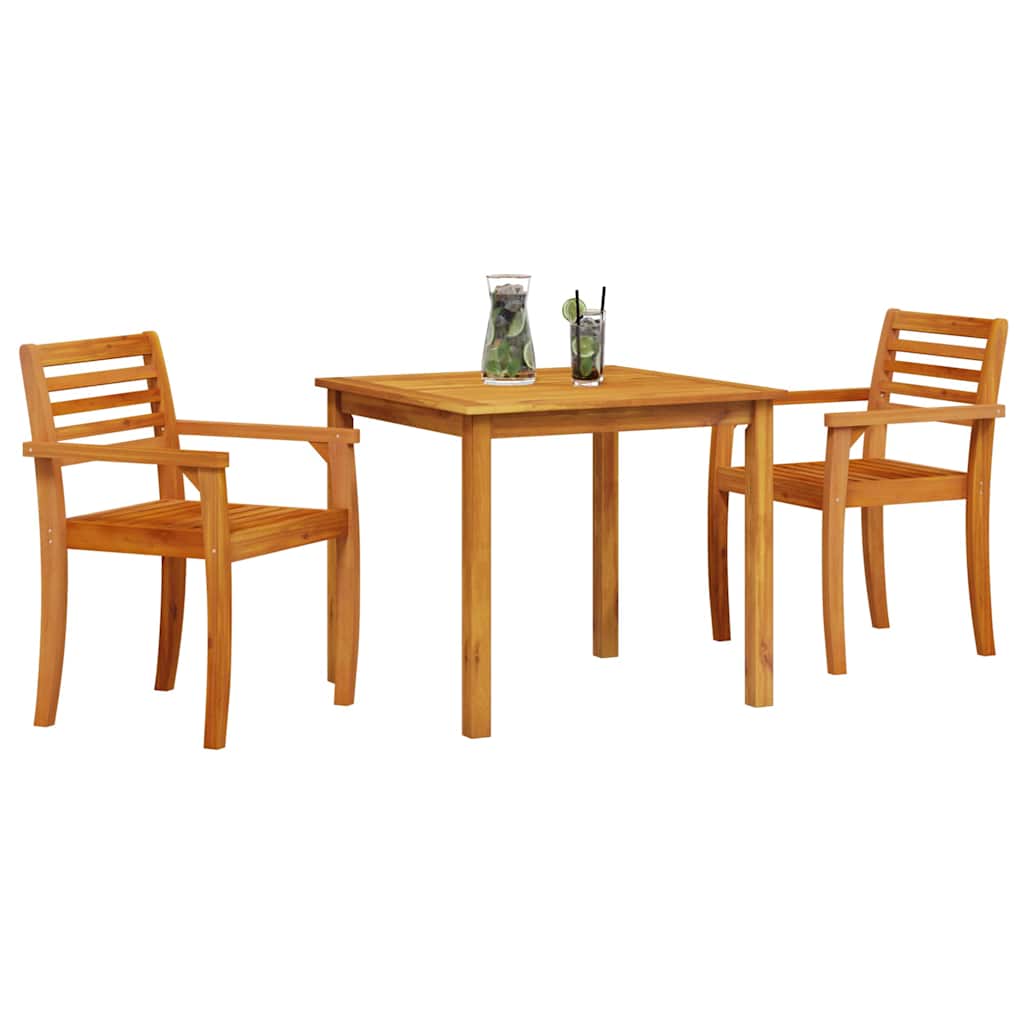 Garten Essgruppe 3 pcs Braun Massivholz Akazie
