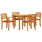 Garten Essgruppe 5 pcs Braun Massivholz Akazie
