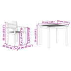 Garten Essgruppe 5 pcs Braun Massivholz Akazie