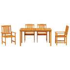 Garten Essgruppe 5 pcs Braun Massivholz Akazie