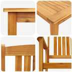Garten Essgruppe 9 pcs Braun Massivholz Akazie