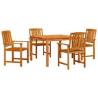 Garten Essgruppe 5 pcs Braun Massivholz Akazie