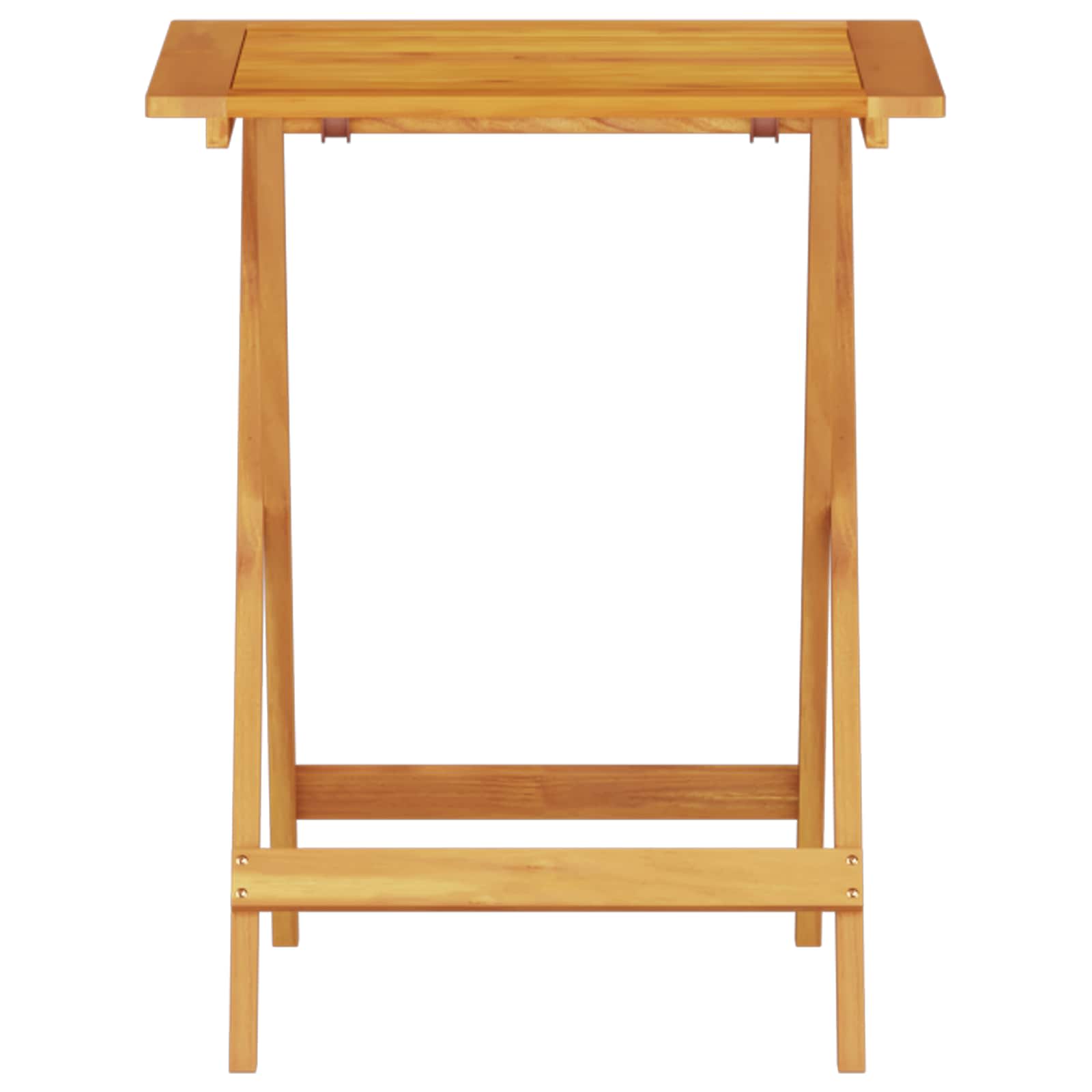 Klapp Bistro Set 3 pcs Braun Massivholz Akazie