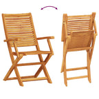 Klapp Bistro Set 3 pcs Braun Massivholz Akazie