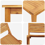 Garten Essgruppe 5 pcs Braun Massivholz Akazie